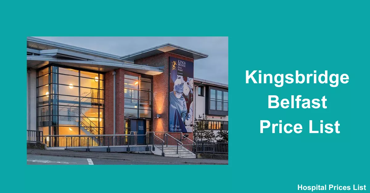 Kingsbridge Belfast Price List