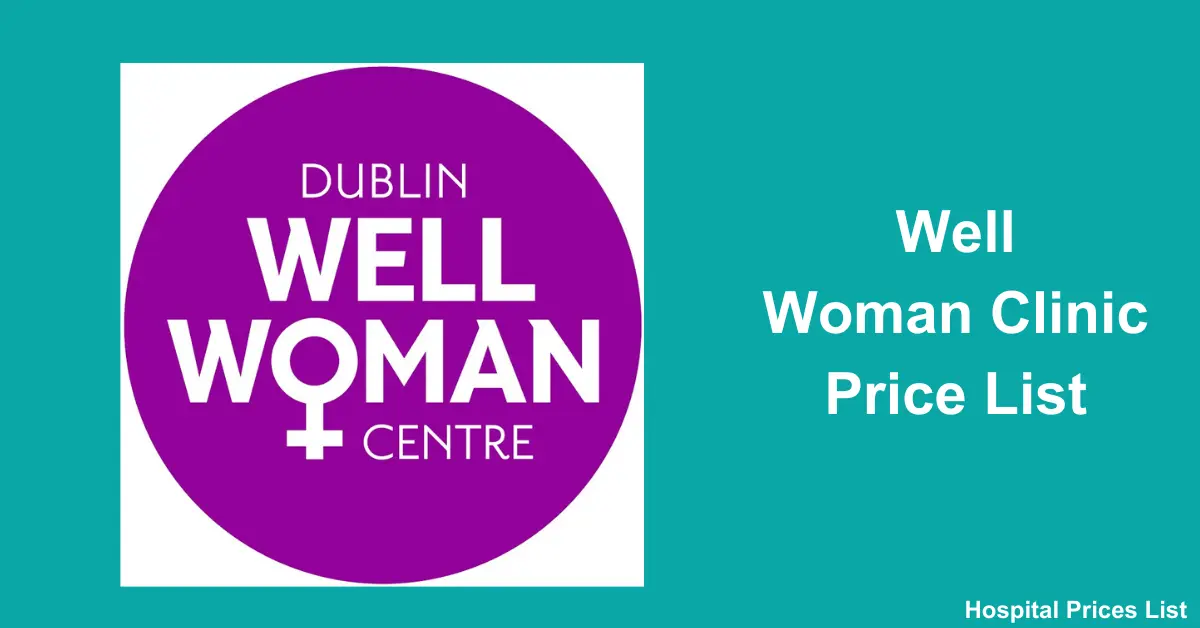 Well Woman Clinic Price List